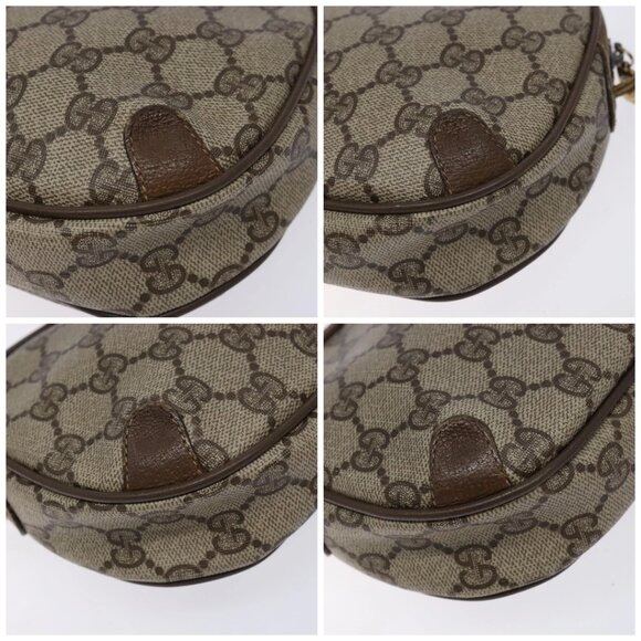 GUCCI GG Supreme Web Sherry Line Shoulder Bag PVC Beige - Picture 16 of 16